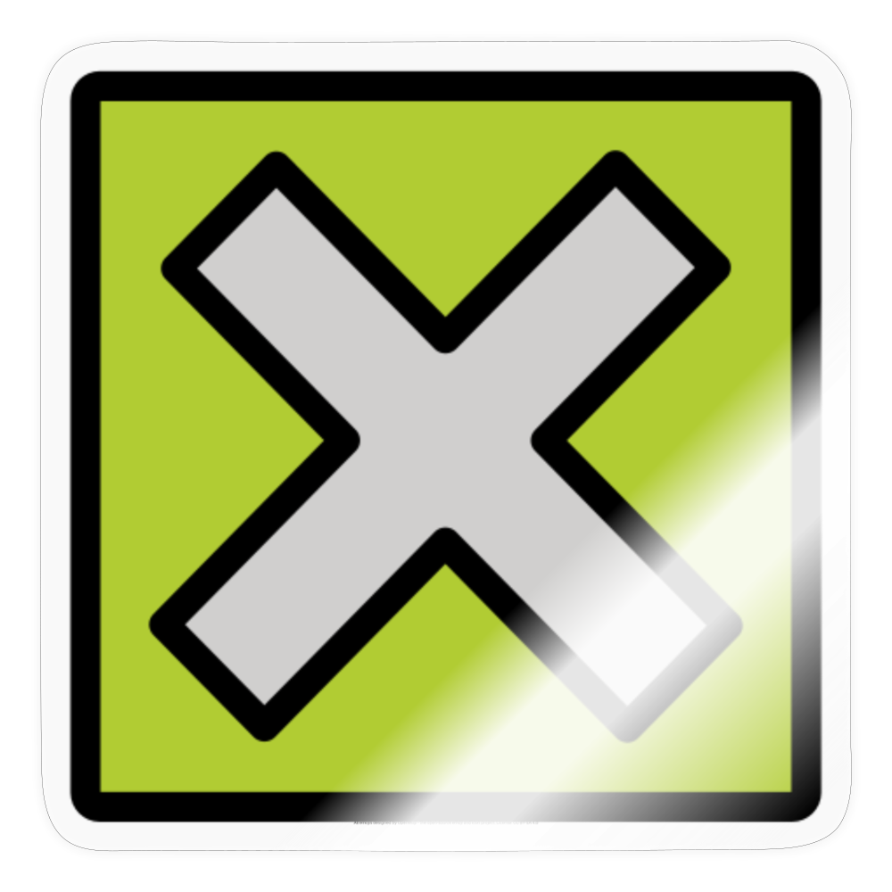 Cross Mark Button Moji Sticker - Emoji.Express - transparent glossy