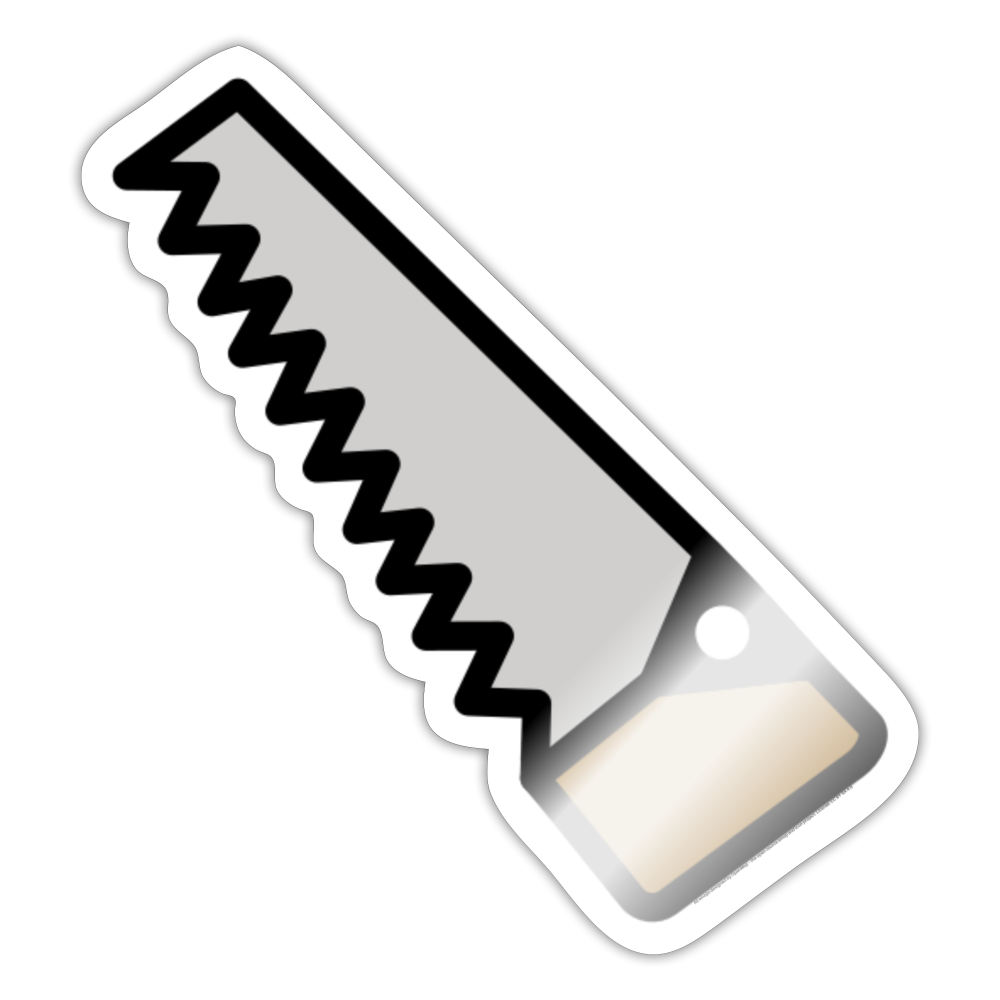 Saw (Gardening) Moji Sticker - Emoji.Express - white glossy