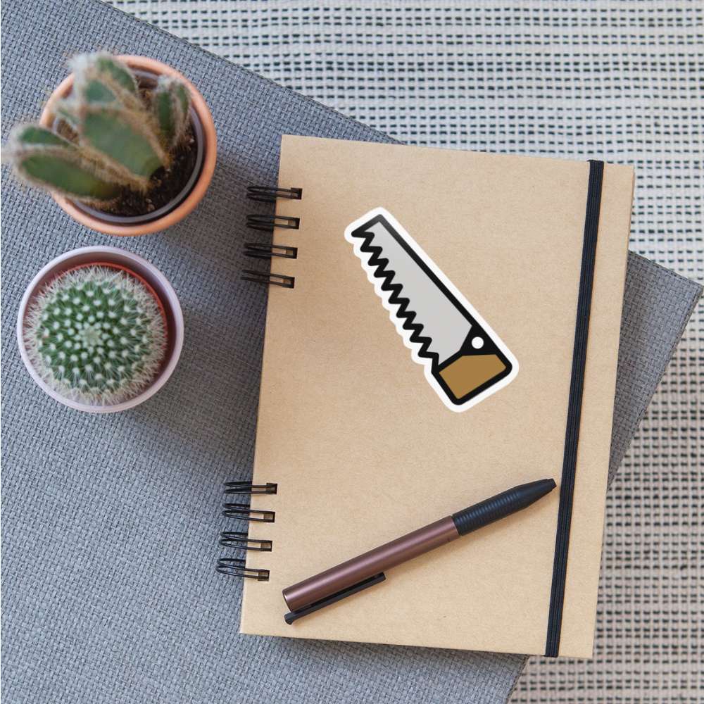 Saw (Gardening) Moji Sticker - Emoji.Express - white glossy