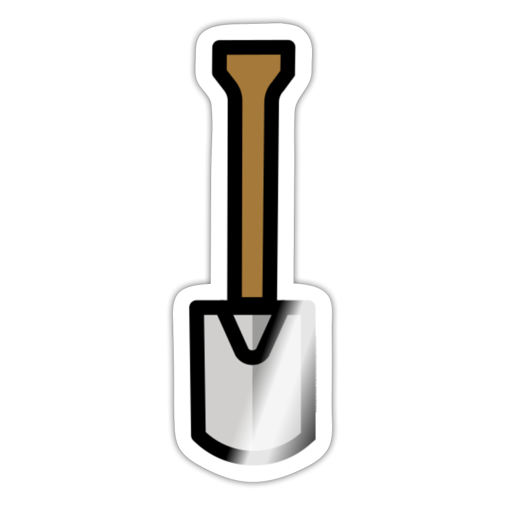 Spade (Gardening) Moji Sticker - Emoji.Express - white glossy