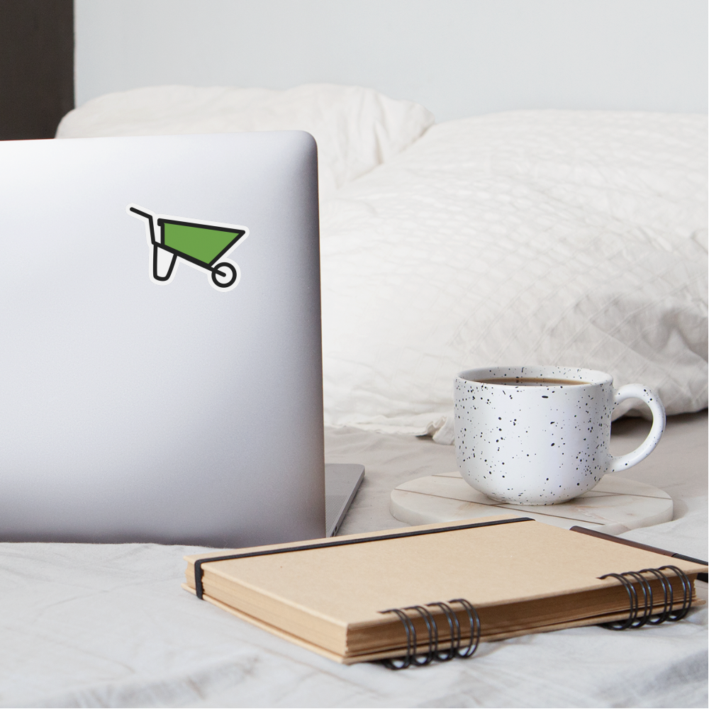 Wheelbarrow (Gardening) Moji Sticker - Emoji.Express - white matte