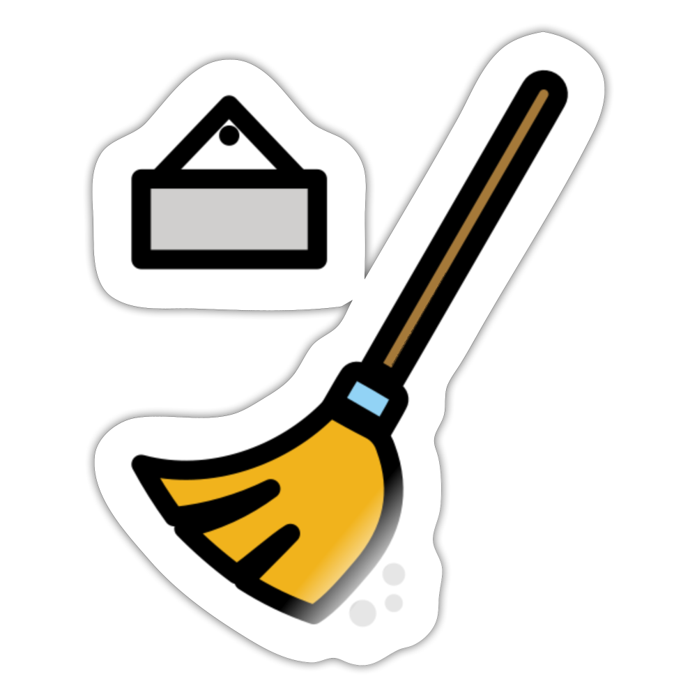 Kehrwoche Moji Sticker - Emoji.Express - white glossy