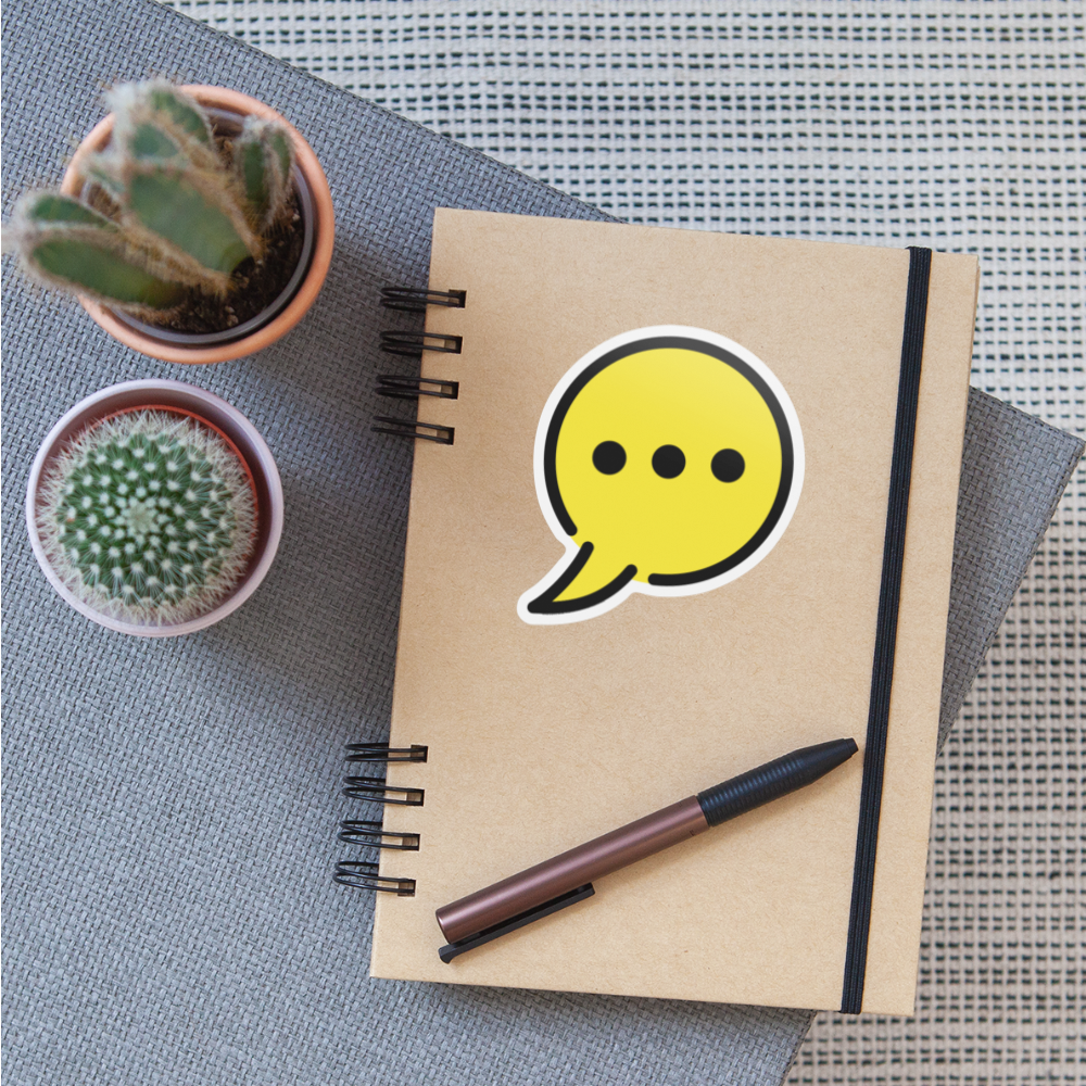 Comment Moji Sticker - Emoji.Express - white matte
