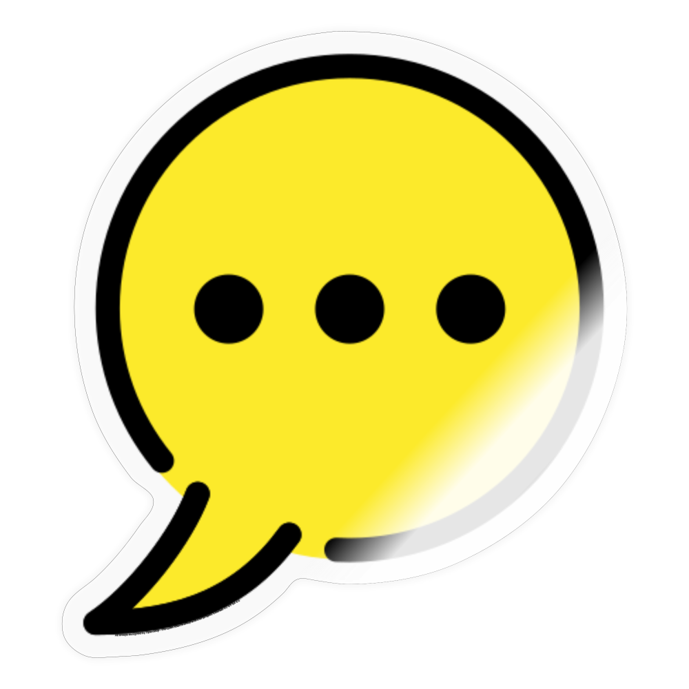 Comment Moji Sticker - Emoji.Express - transparent glossy