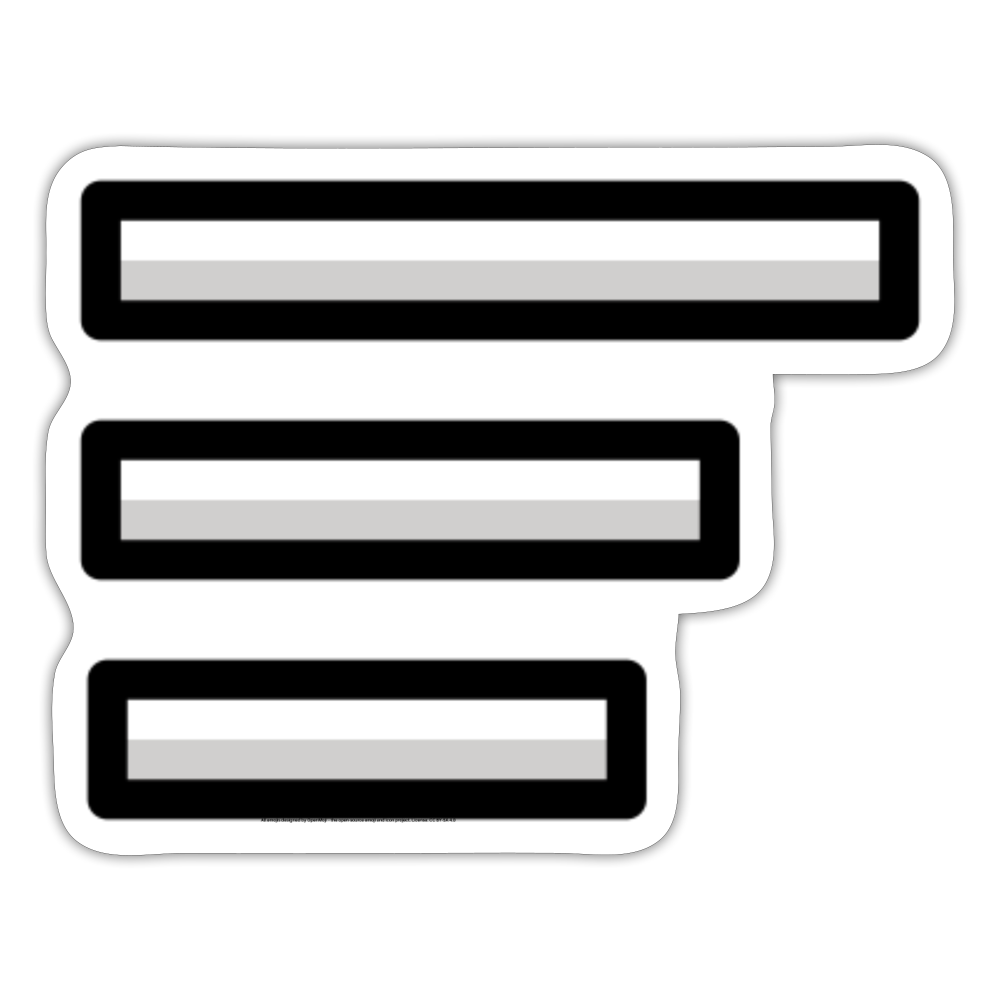 Sort Moji Sticker - Emoji.Express - white matte