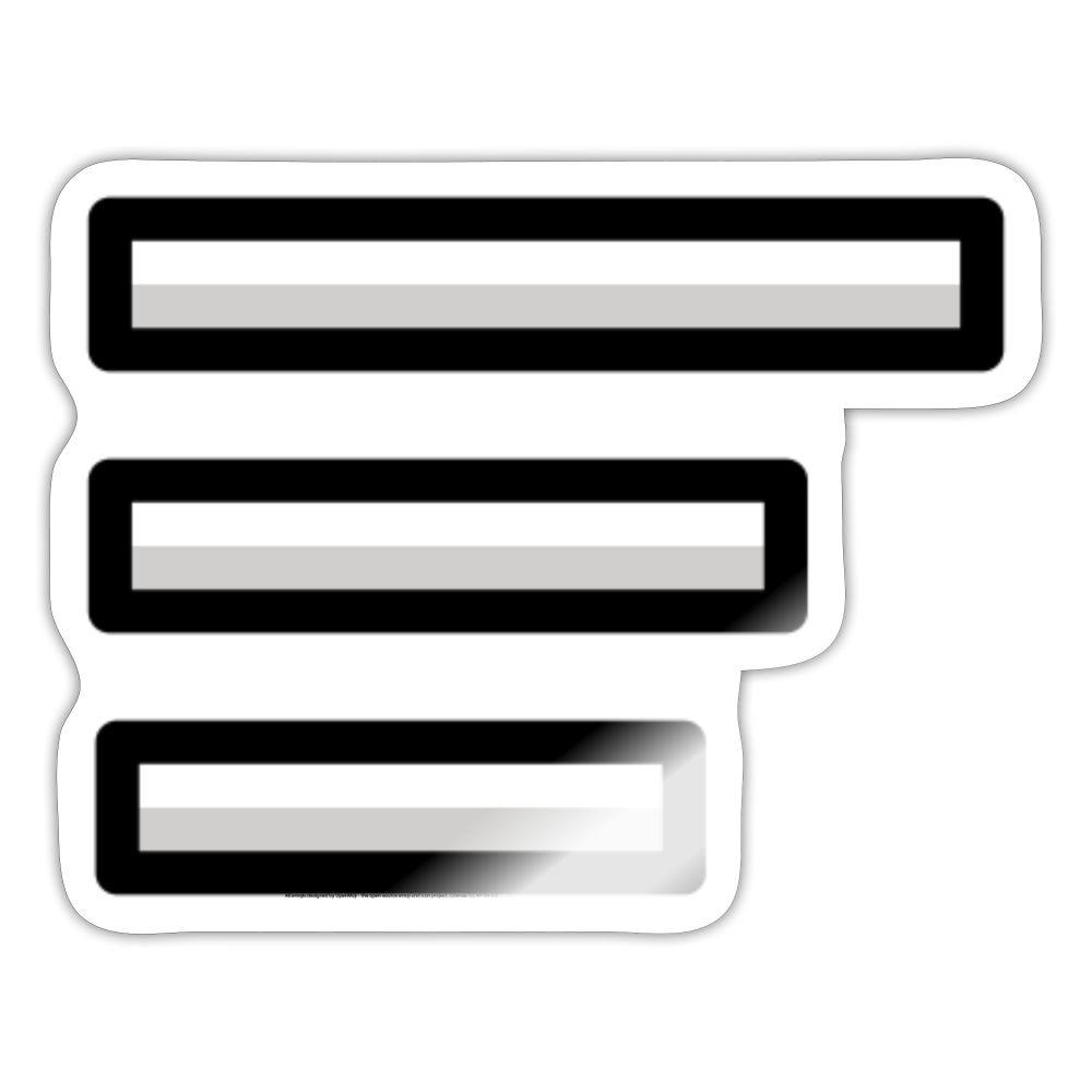 Sort Moji Sticker - Emoji.Express - white glossy