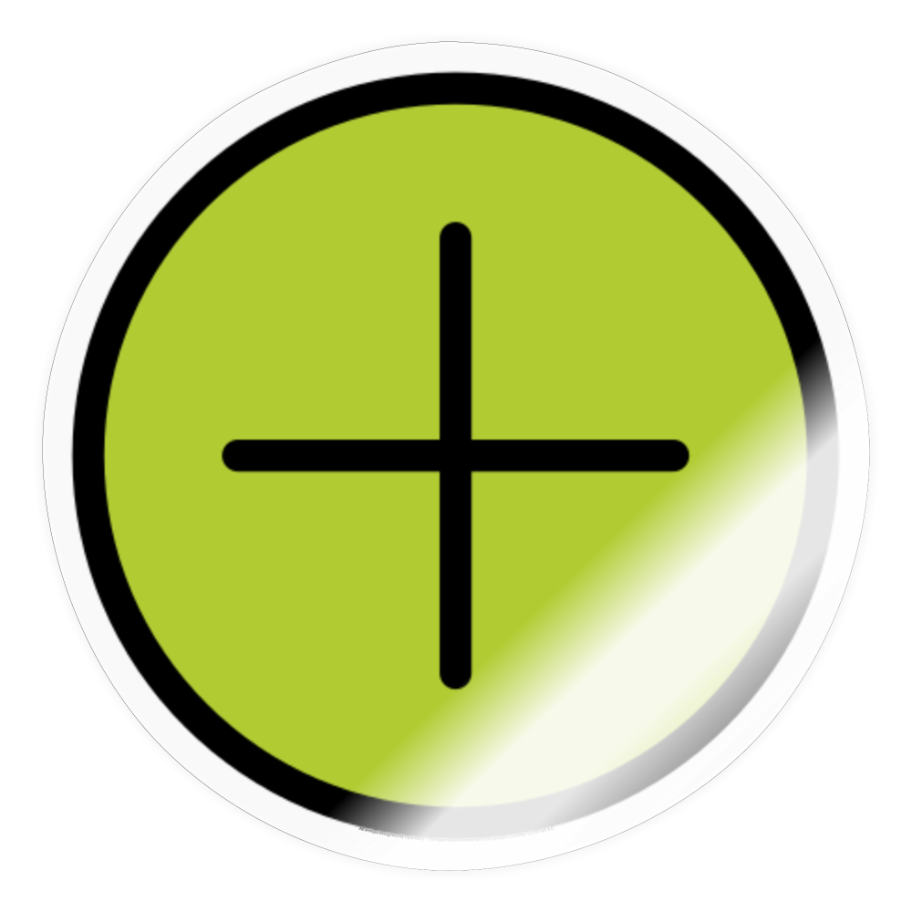 Add Button Moji Sticker - Emoji.Express - transparent glossy