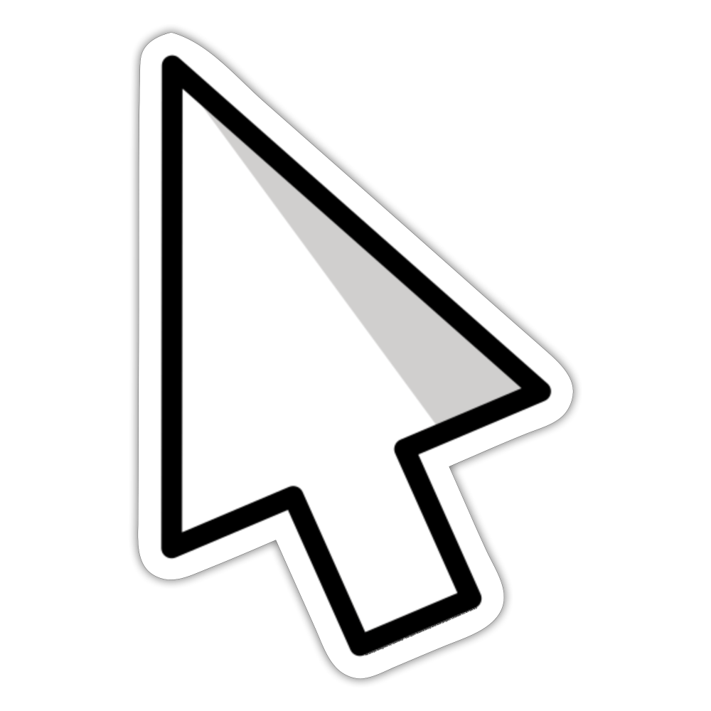 Cursor Moji Sticker - Emoji.Express - white matte