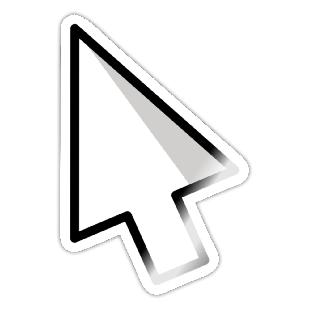 Cursor Moji Sticker - Emoji.Express - white glossy