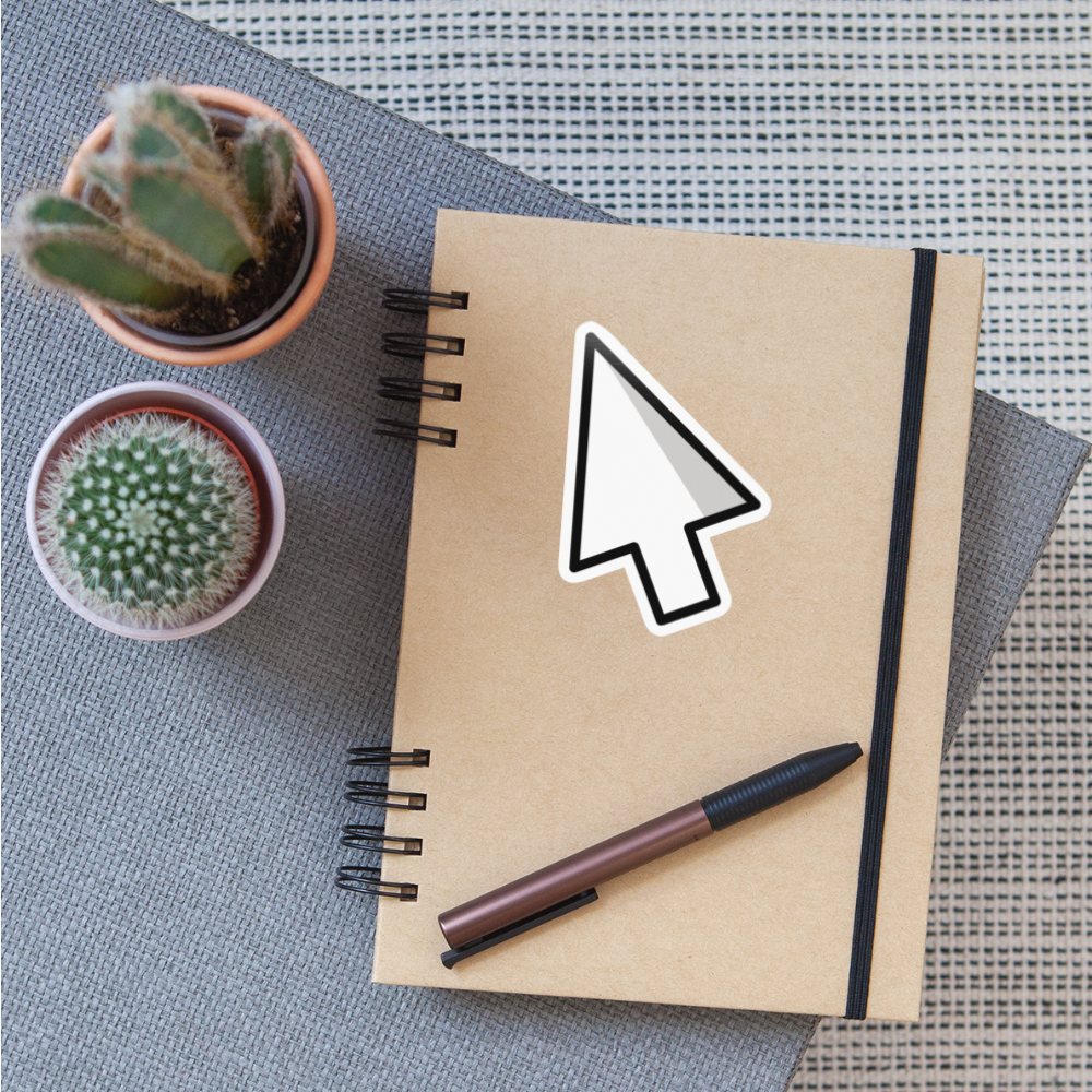 Cursor Moji Sticker - Emoji.Express - white glossy