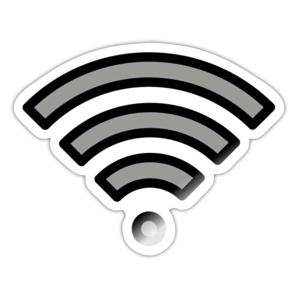 Wifi Moji Sticker - Emoji.Express - white glossy