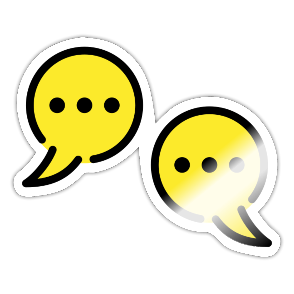Interview Moji Sticker - Emoji.Express - white glossy
