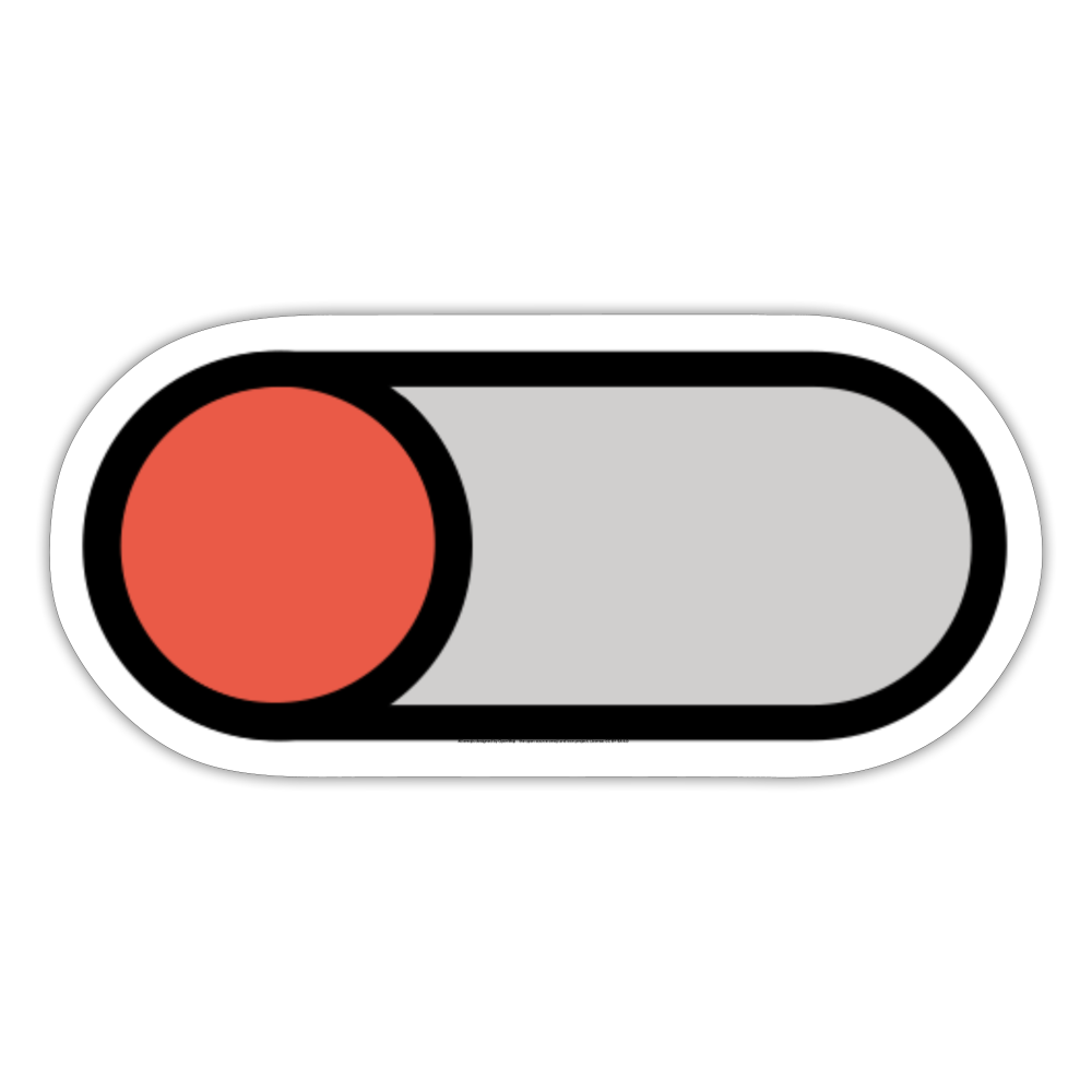 Toggle Button Moji Sticker - Emoji.Express - white matte