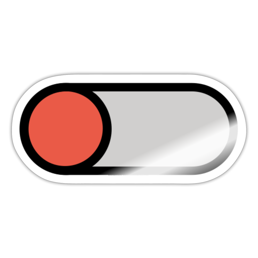 Toggle Button Moji Sticker - Emoji.Express - white glossy