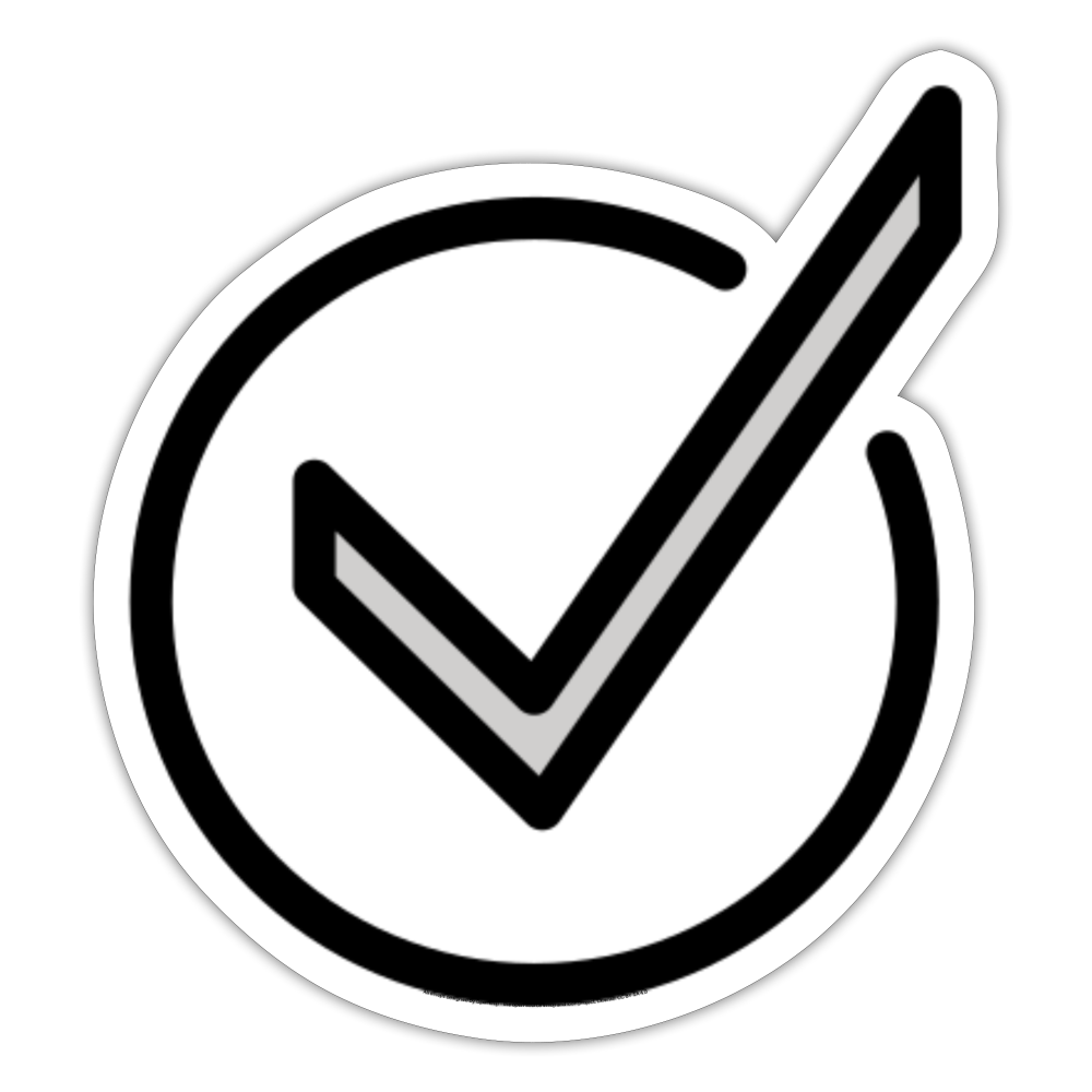 Mark Moji Sticker - Emoji.Express - white matte