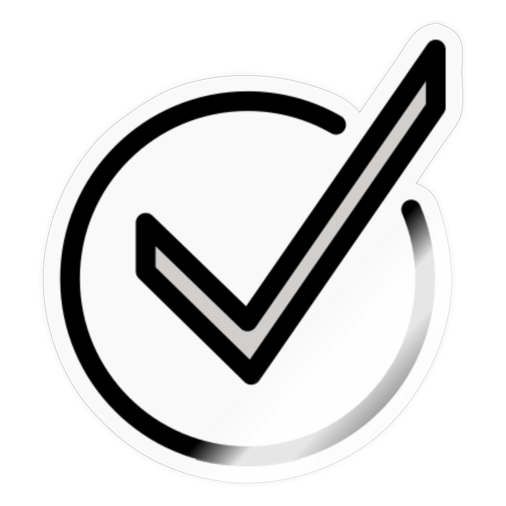 Mark Moji Sticker - Emoji.Express - transparent glossy