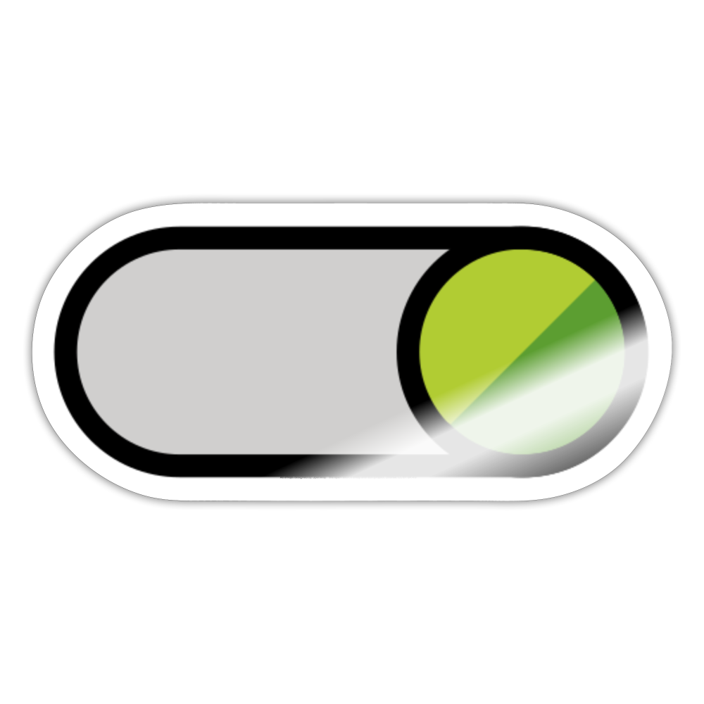 Toggle Button State B - white glossy