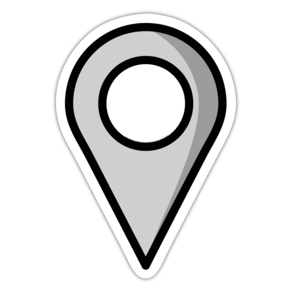 Location Indicator Moji Sticker - Emoji.Express - white matte
