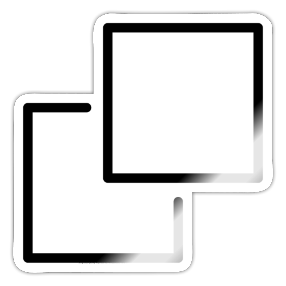Overlapping White Squares Moji Sticker - Emoji.Express - white glossy