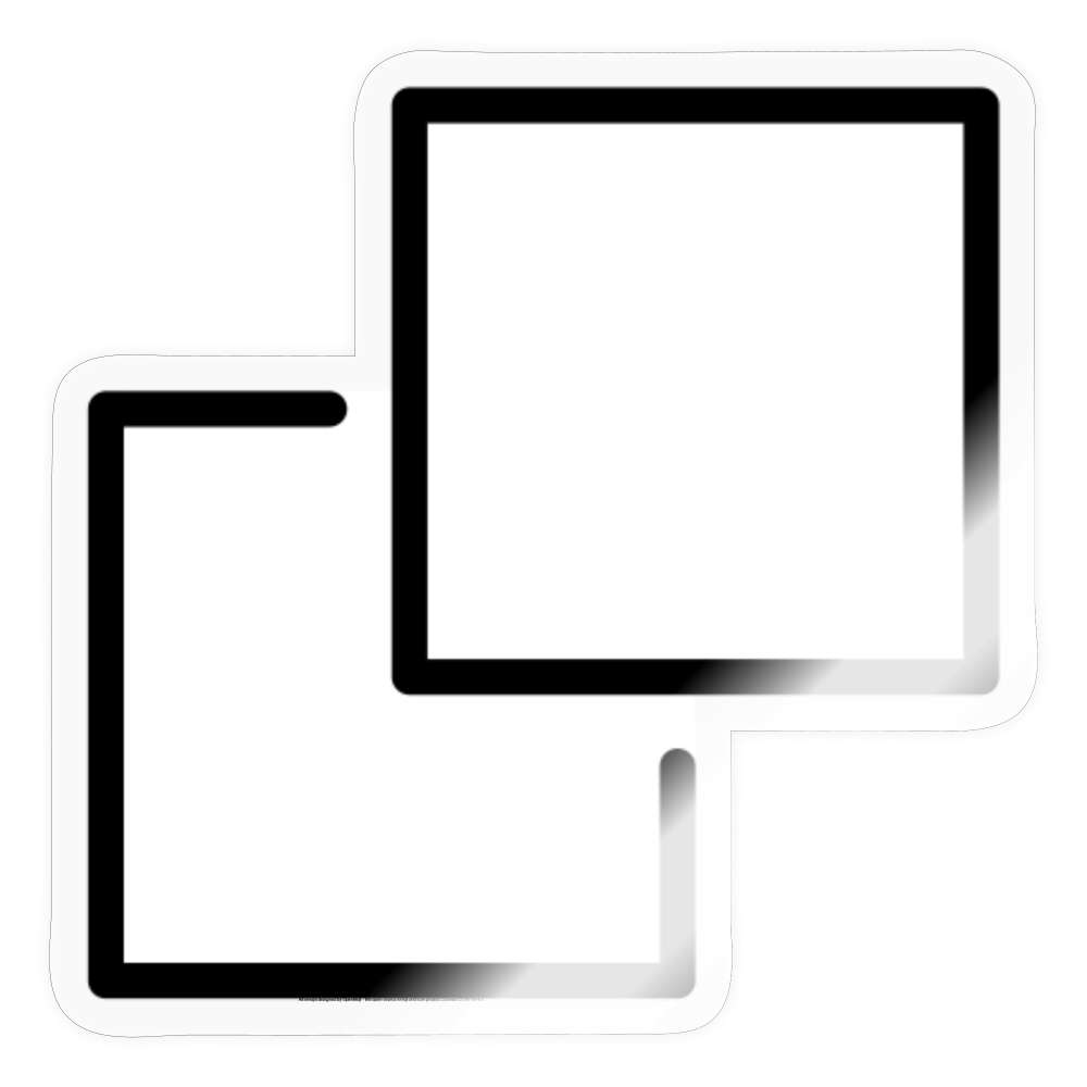 Overlapping White Squares Moji Sticker - Emoji.Express - transparent glossy