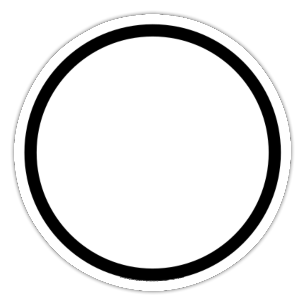 Heavy Circle Moji Sticker - Emoji.Express - white matte