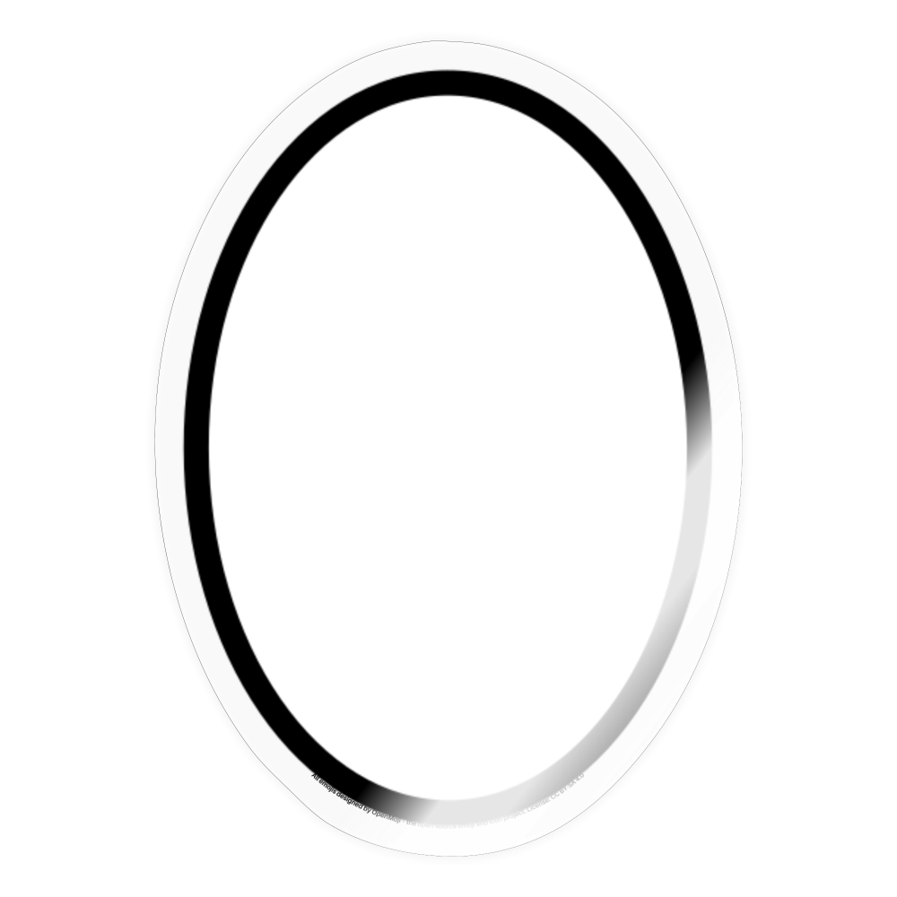 White Vertical Ellipse Moji Sticker - Emoji.Express - transparent glossy