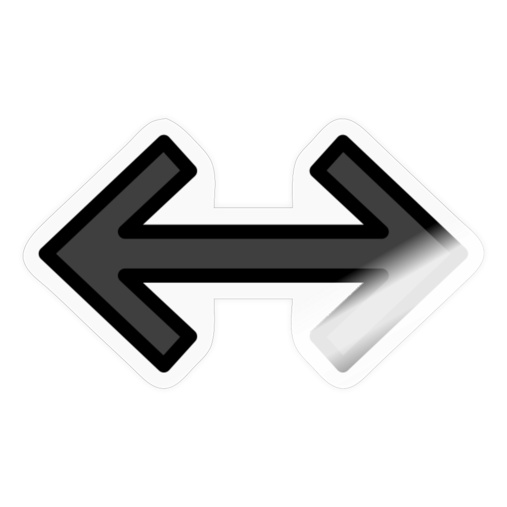 Left Right Black Arrow Moji Sticker - Emoji.Express - transparent glossy