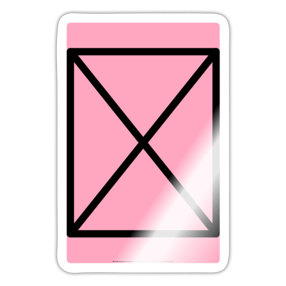 White Square Moji Sticker - Emoji.Express - white glossy
