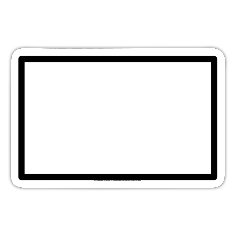 White Rectangle Moji Sticker - Emoji.Express - white matte