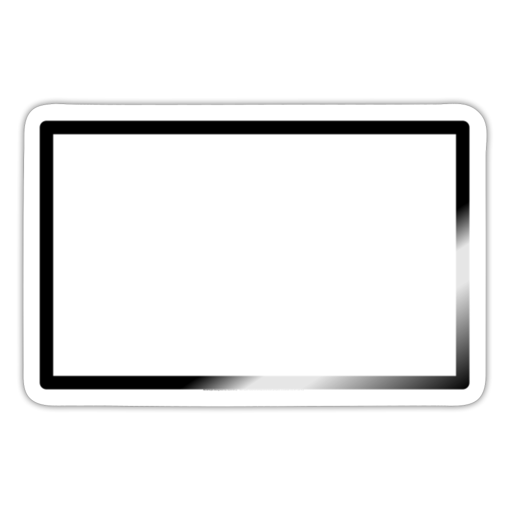 White Rectangle Moji Sticker - Emoji.Express - white glossy
