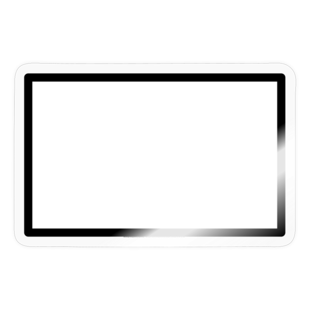 White Rectangle Moji Sticker - Emoji.Express - transparent glossy