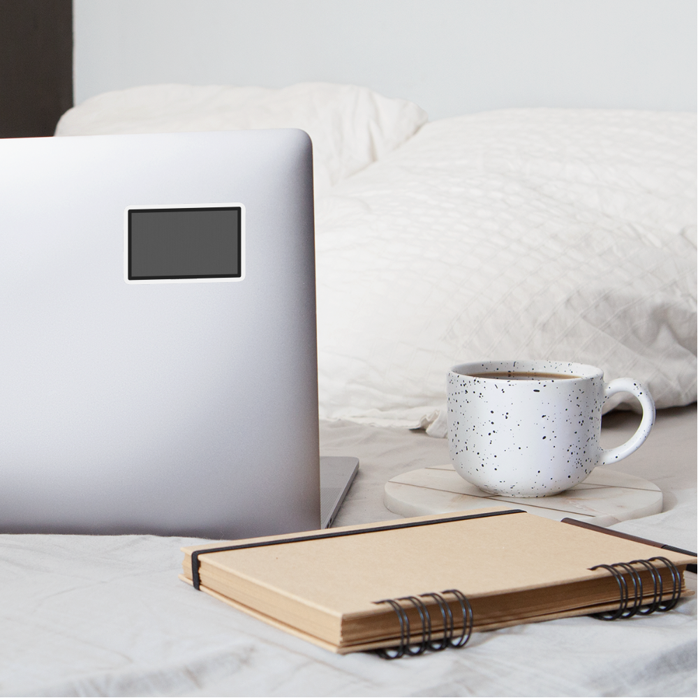 Black Rectangle Moji Sticker - Emoji.Express - white matte