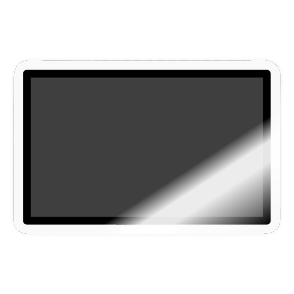 Black Rectangle Moji Sticker - Emoji.Express - transparent glossy