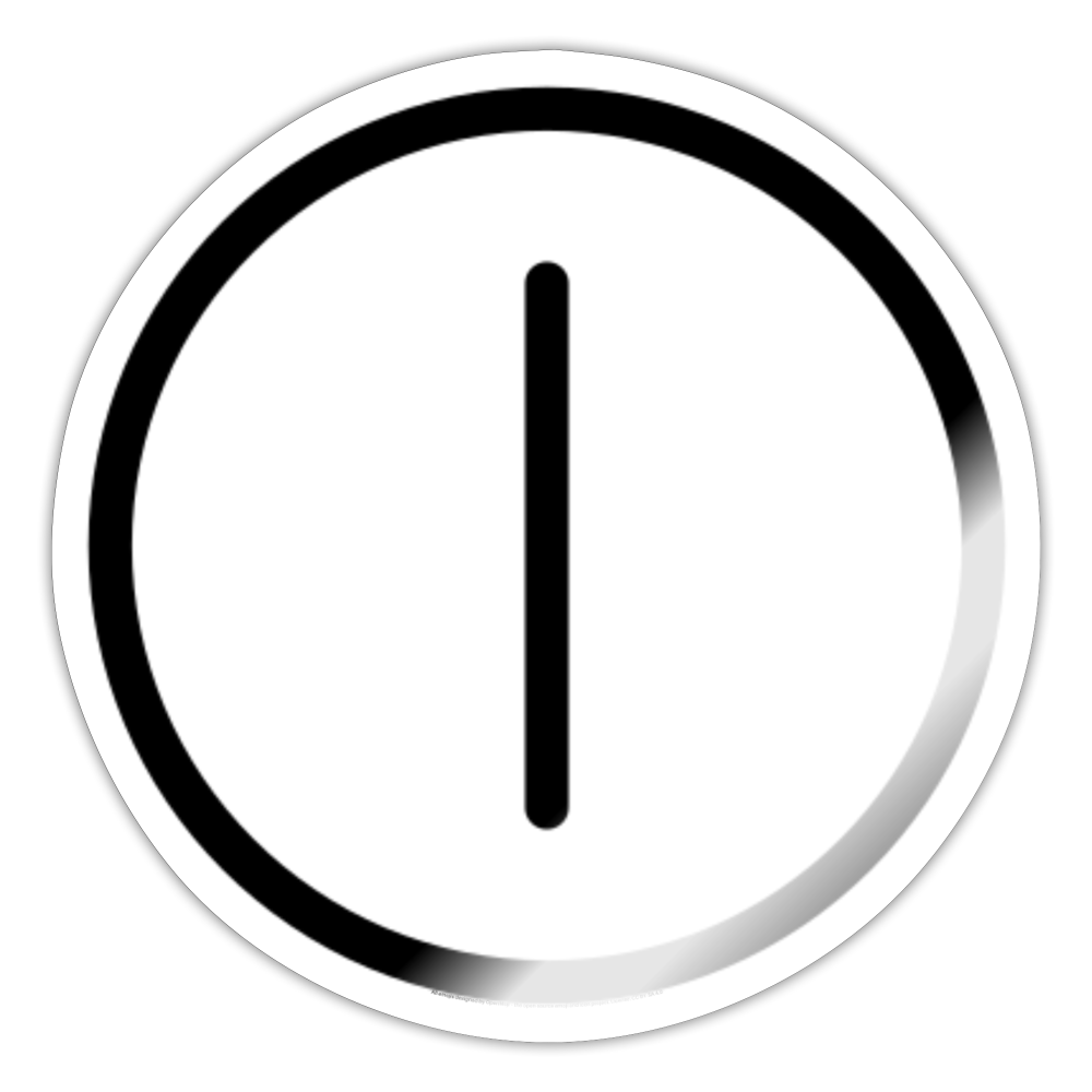 Power On-Off Symbol Moji Sticker - Emoji.Express - white glossy