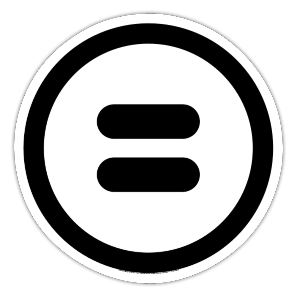 Circled Equals Moji Sticker - Emoji.Express - white matte