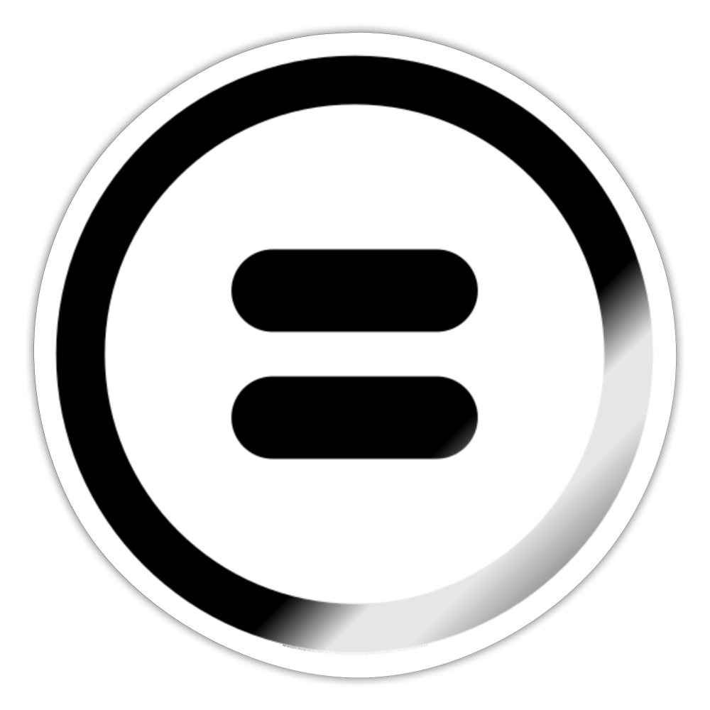 Circled Equals Moji Sticker - Emoji.Express - white glossy