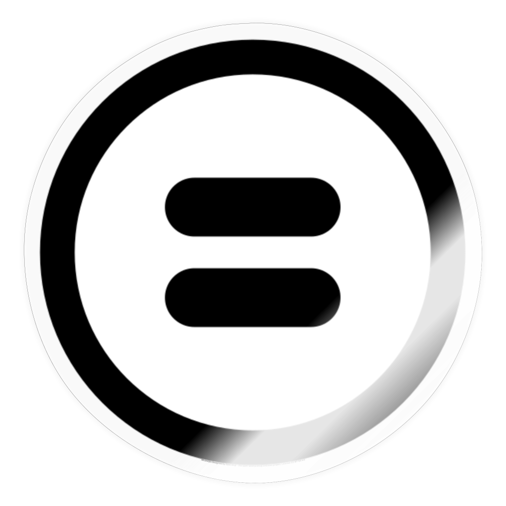 Circled Equals Moji Sticker - Emoji.Express - transparent glossy