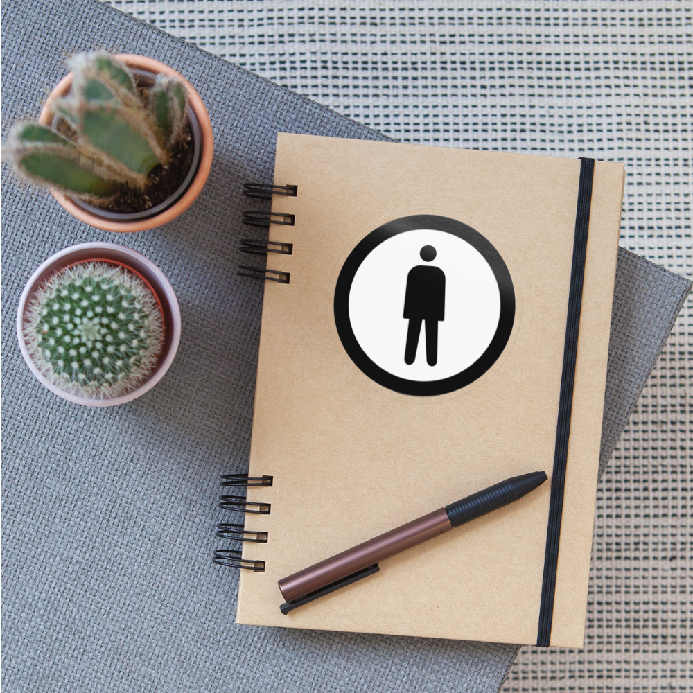 Circled Human Figure Moji Sticker - Emoji.Express - transparent glossy