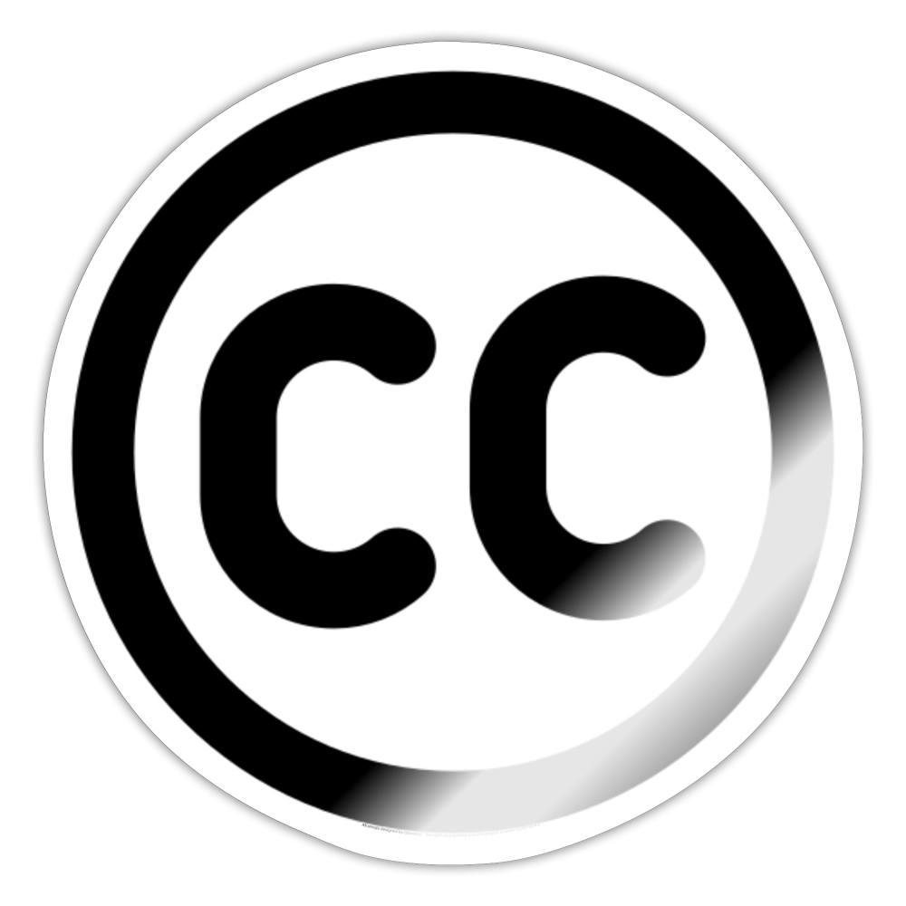 Circled CC Moji Sticker - Emoji.Express - white glossy