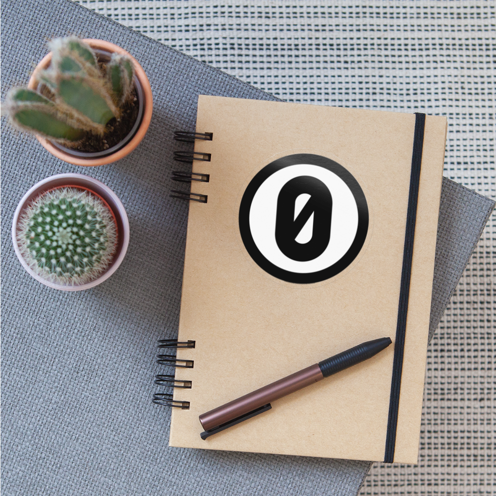 Circled Zero with Slash Moji Sticker - Emoji.Express - transparent glossy