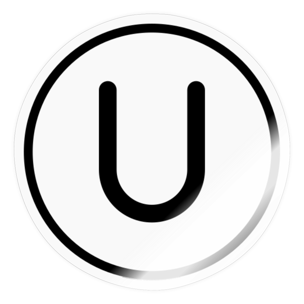 Regional Indicator U Moji Sticker - Emoji.Express - transparent glossy