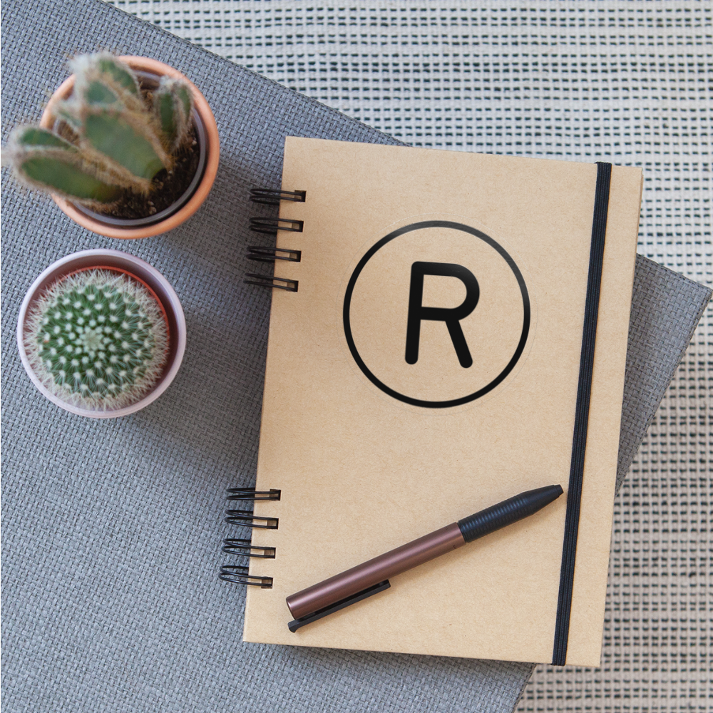 Regional Indicator R Moji Sticker - Emoji.Express - transparent glossy