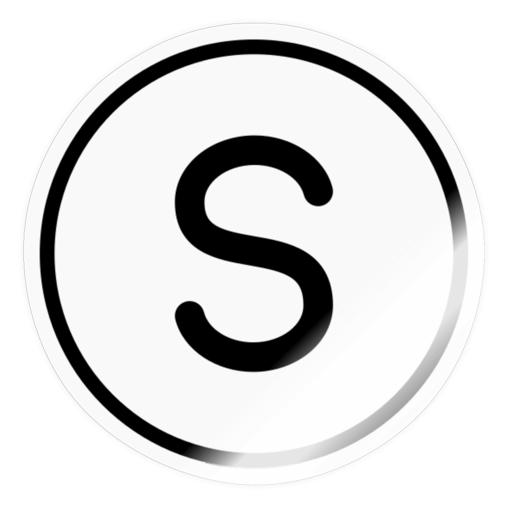 Regional Indicator S Moji Sticker - Emoji.Express - transparent glossy