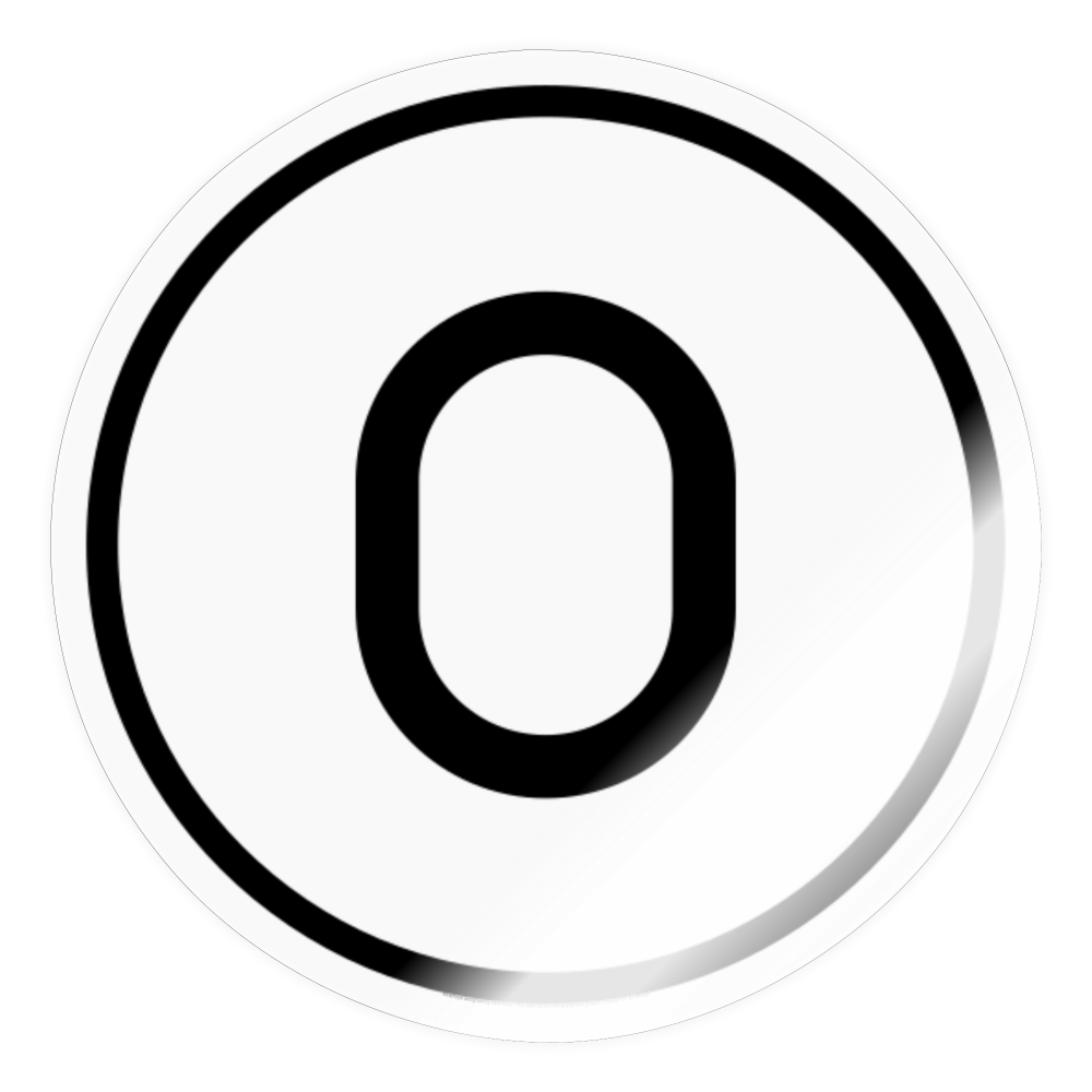 Regional Indicator O Moji Sticker - Emoji.Express - transparent glossy