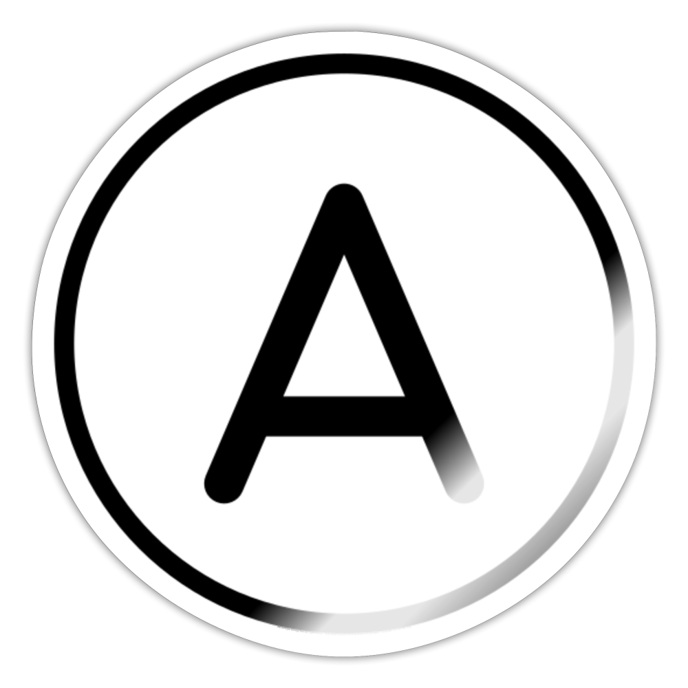Regional Indicator A Moji Sticker - Emoji.Express - white glossy