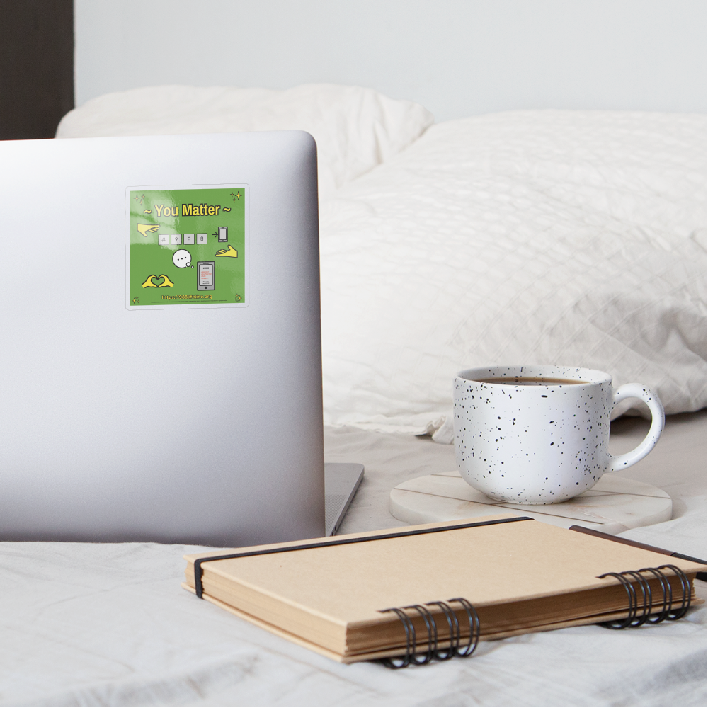 Emoji Expression: ~ You Matter ~ #988 Heart Hands Moji Sticker (Green) - Emoji.Express - transparent glossy