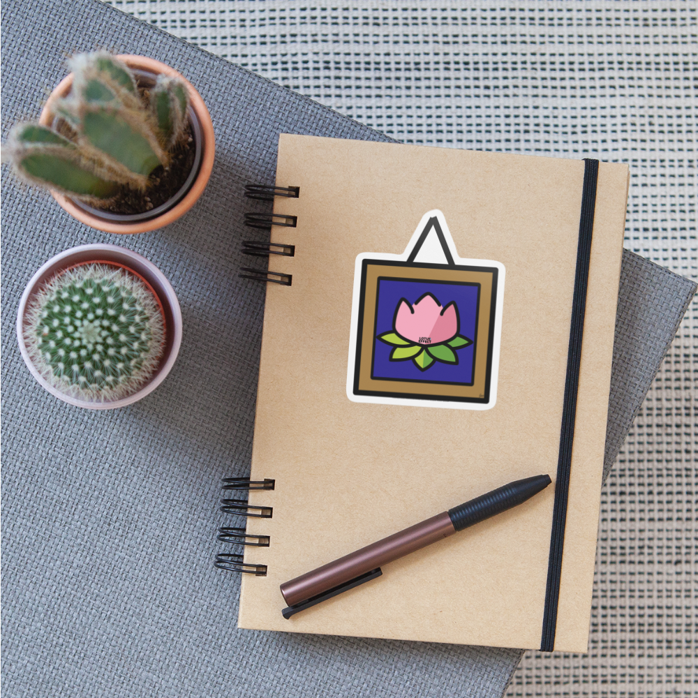 Emoji Expression: The Lotus Effect in Frame Moji Sticker - Emoji.Express - white matte