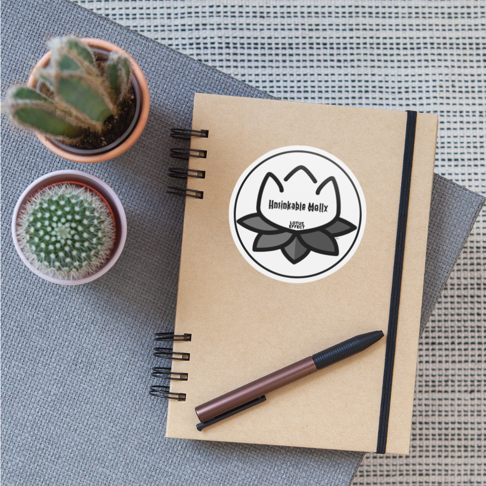 Emoji Expression: The Lotus Effect - Unsinkable Molly Tattoo Moji Sticker - Emoji.Expres - white matte