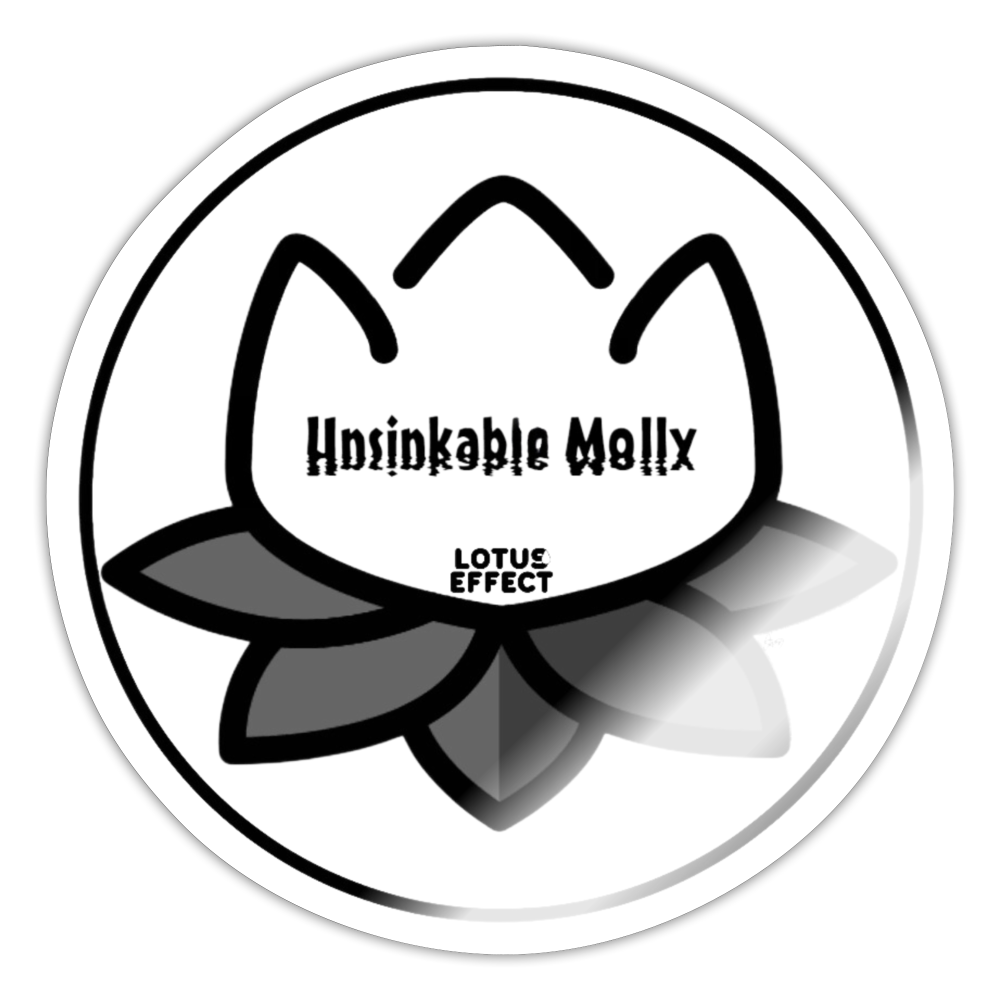 Emoji Expression: The Lotus Effect - Unsinkable Molly Tattoo Moji Sticker - Emoji.Expres - white glossy
