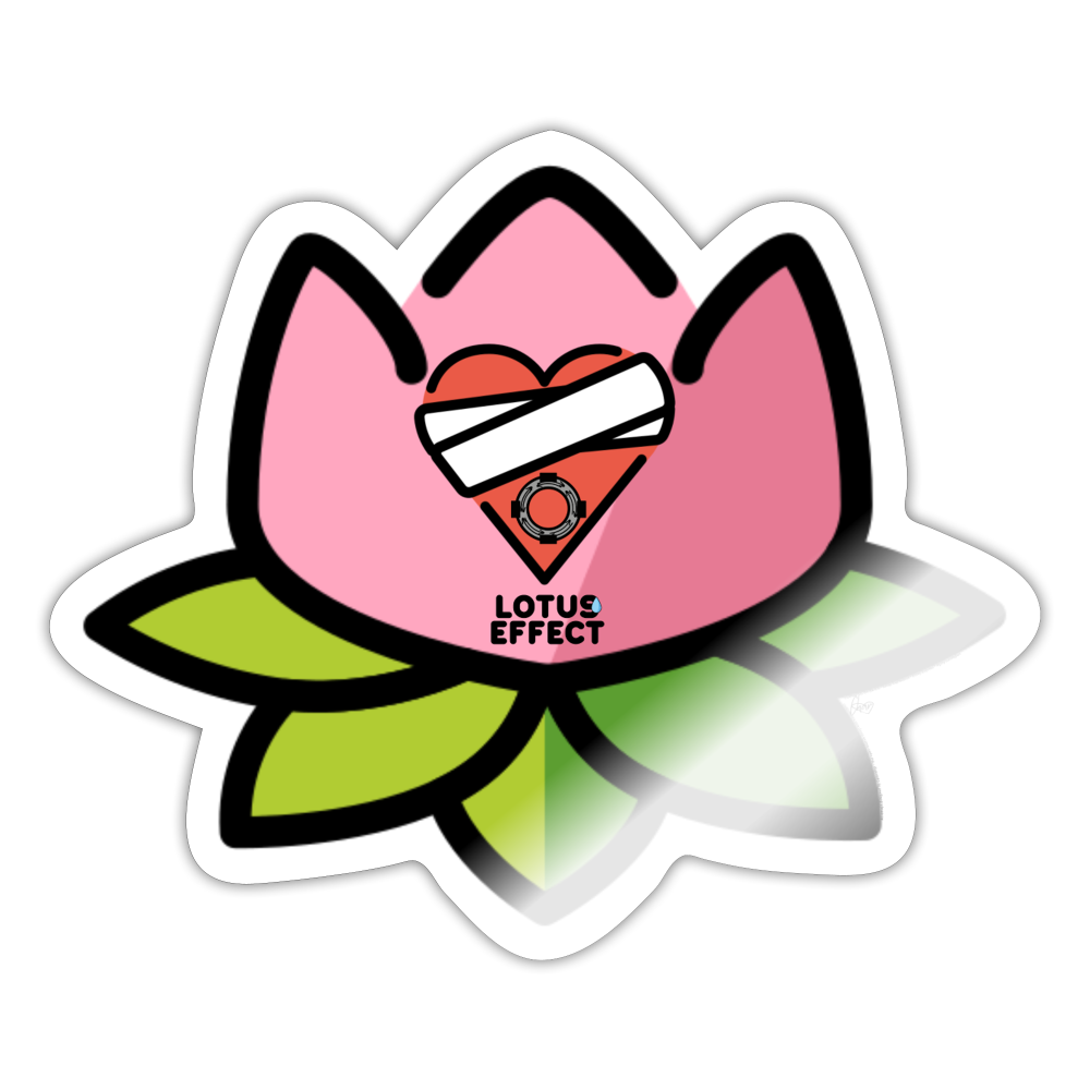 Emoji Expression: The Lotus Effect - Self Healing Moji Sticker - Emoji.Express - white glossy